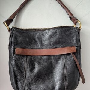 Fossil Black and Brown Shoulder Bag
